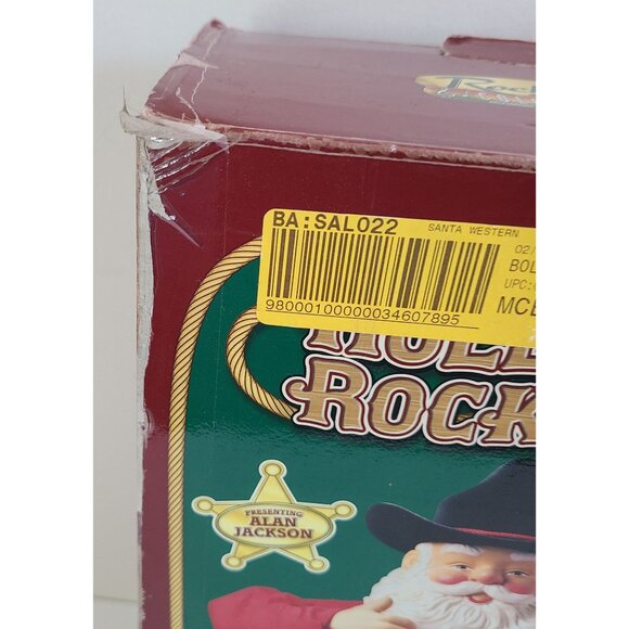 Rockin Jolly Rock Santa Animated Figure In Box Tested Works Vintage Christmas - Picture 11 of 15
